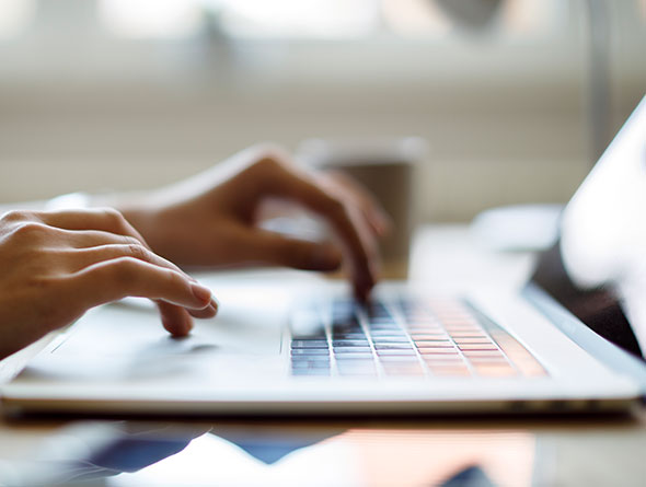 Person on laptop image