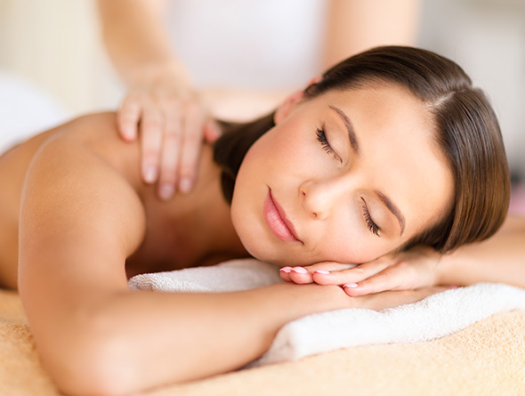 Lady having spa treatment image