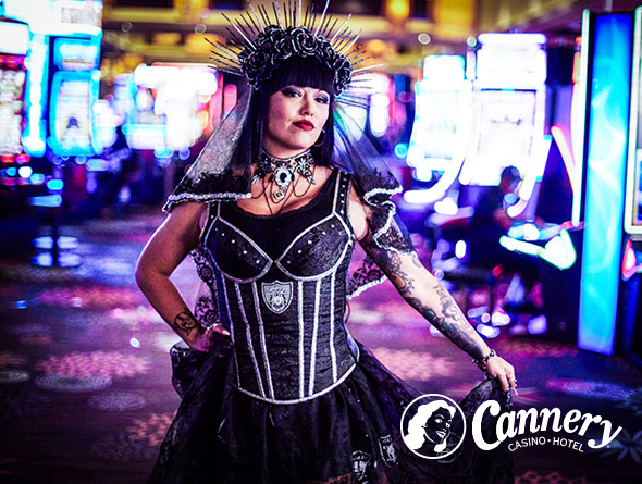 Our Lady of Raider Nation with Cannery Logo